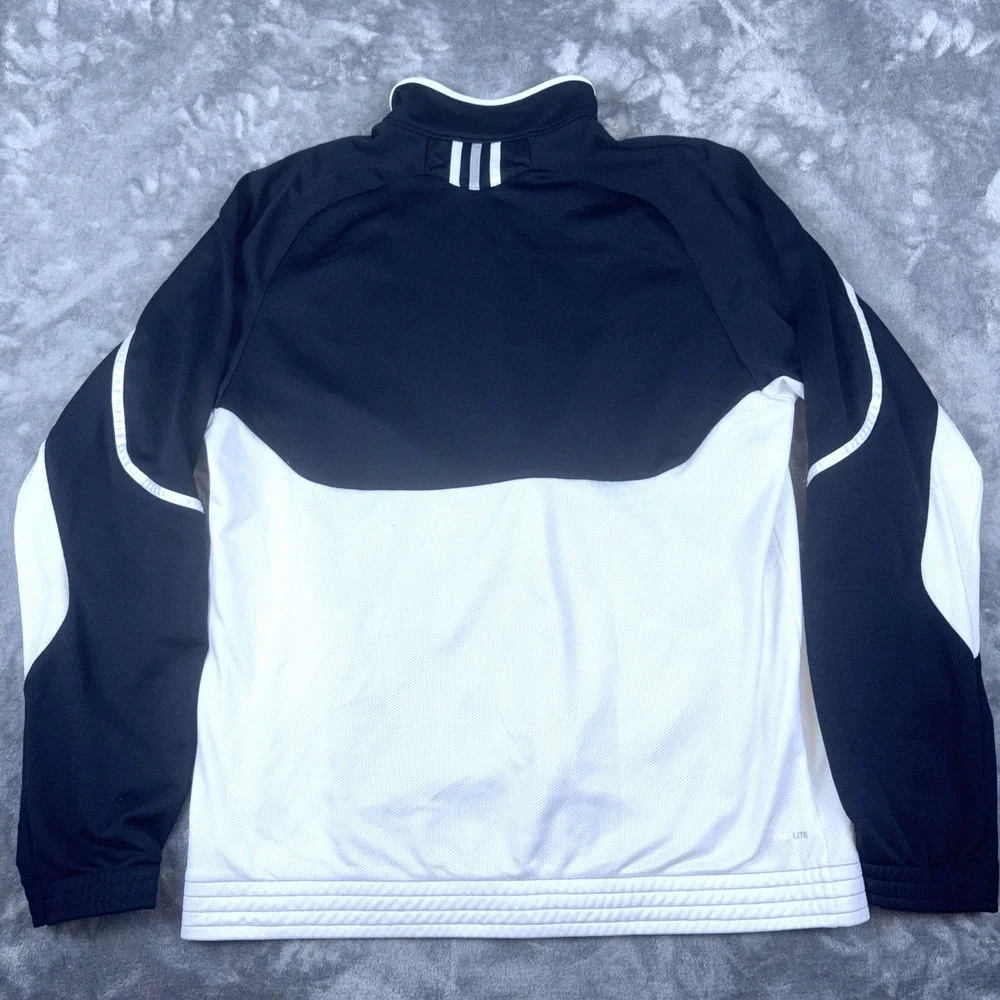 Adidas Men's Black White Climalite Full Zip Track Jacket Retro Sportcore Size XL